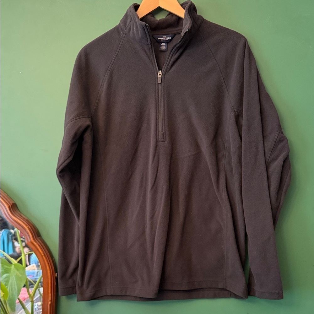 The Outfitters By Lands' End 1/4 Zip Fleece Mens M/Tall Pullover Winter Layer